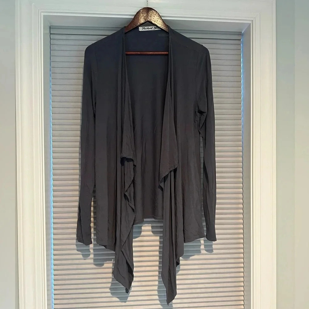 Michael Stars grey open-front cardigan